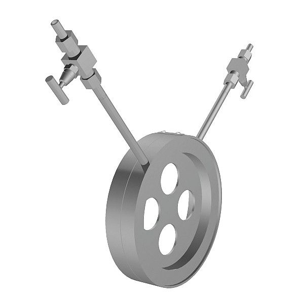 Víceotvorová clona s komorovými odběry tlaku | Multi-hole orifice plate with chamber pressure tapping